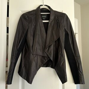 Trouve Black Leather Jacket, Small